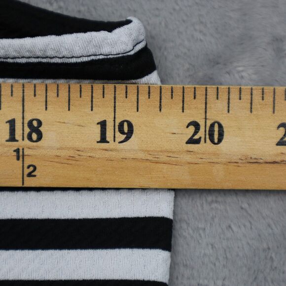 Jojo Collection Shirt Womens 3XL White Black Sleeveless Stripe Stretch Tank Top - Picture 6 of 16